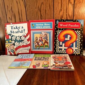 6 Children books Gr 5 Word Puzzles, Government  +